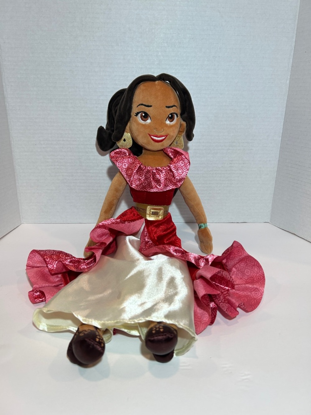 Disney Store Plush Princess Elena of Avalor Pink and Cream Princess Doll